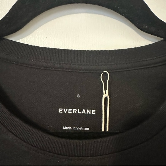 Everlane Organic Cotton Waisted Dress Black Small New With Tag Womens - Picture 5 of 8